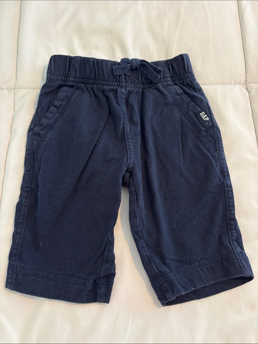 GAP Navy Pull-On Cotton Blend Pants with Drawstring